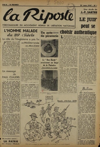 La Riposte N°01 (31 mars 1947)